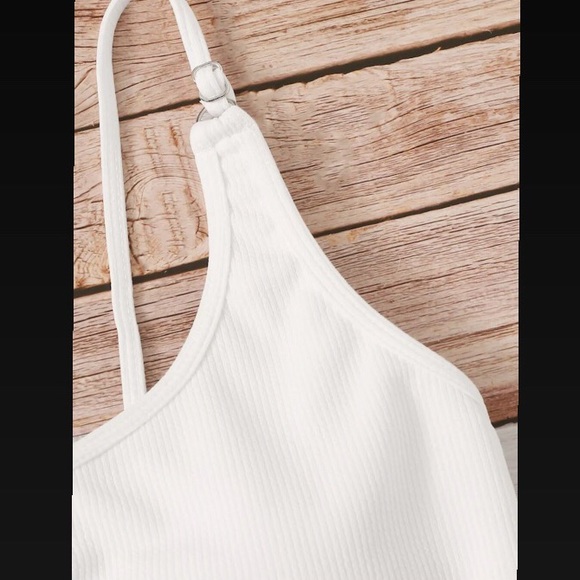 ‫NWT SHEIN White One Shoulder Bikini - Picture 4 of 5